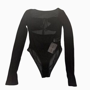 mesh black bodysuit